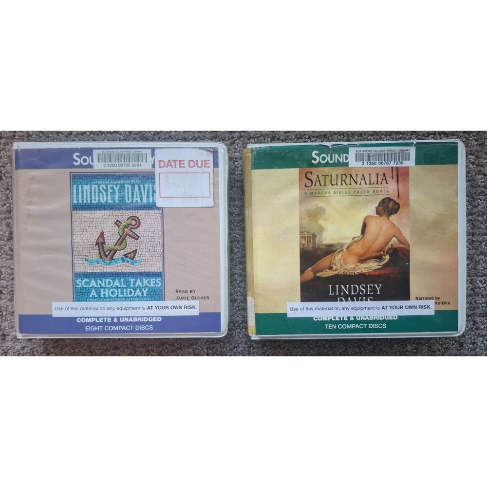 Lot of 2 Lindsey Davis Audiobooks Books on CD Unabridged Historical Mystery